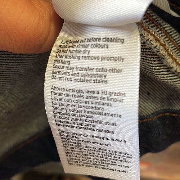 ✨Topshop Moto Dark Wash Front Zip Denim Mini Skirt - Picture 8 of 8